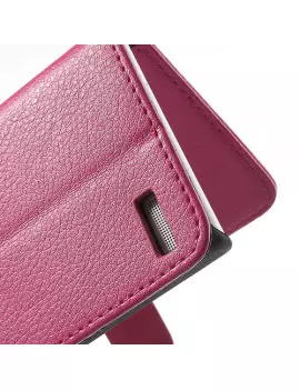 Cover Flip a Portafoglio Carta Credito per Huawei Ascend P6 Rosa