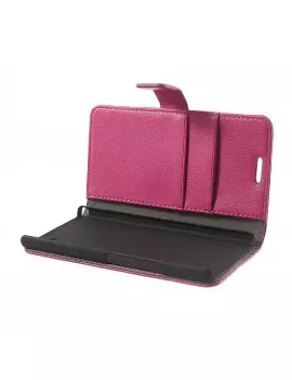 Cover Flip a Portafoglio Carta Credito per Huawei Ascend P6 Rosa