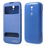 Cover Flip a Portafoglio Copribatteria S-View per Huawei Ascend G610 (Blu)