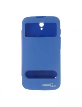 Cover Flip a Portafoglio Copribatteria S-View per Huawei Ascend G610 (Blu)