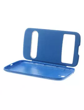 Cover Flip a Portafoglio Copribatteria S-View per Huawei Ascend G610 (Blu)