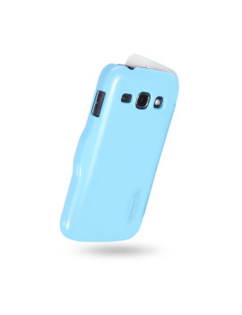 Cover Flip a Portafoglio Copribatteria per Samsung Galaxy Ace 3 S7270 S7275 (Azzurro)