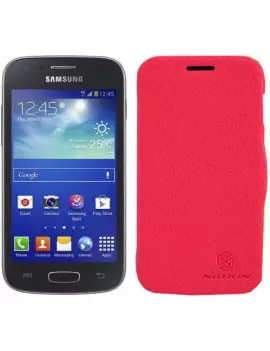 Cover Flip a Portafoglio Copribatteria per Samsung Galaxy Ace 3 S7270 S7275 (Rosso)