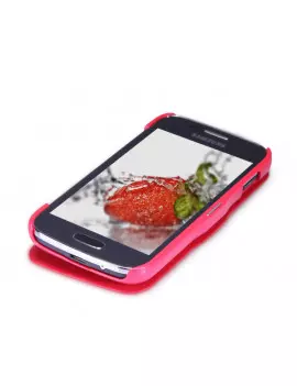 Cover Flip a Portafoglio Copribatteria per Samsung Galaxy Ace 3 S7270 S7275 (Rosso)