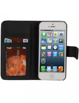 Cover Flip a Portafoglio Carta Credito per iPhone 5 5S Nero 6922468930344