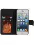 Cover Flip a Portafoglio Carta Credito per iPhone 5 5S Nero 6922468930344