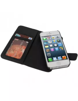 Cover Flip a Portafoglio Carta Credito per iPhone 5 5S Nero 6922468930344