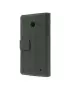 Cover Flip a Portafoglio in Cuoio per Nokia Lumia 630 (Grigio Scuro)