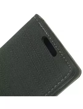 Cover Flip a Portafoglio in Cuoio per Nokia Lumia 630 (Grigio Scuro)