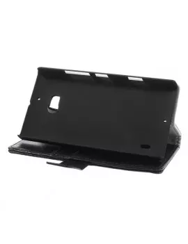 Cover Flip a Portafoglio in Ecopelle per Nokia Lumia 929 930 (Nero)