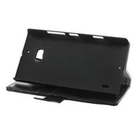 Cover Flip a Portafoglio in Ecopelle per Nokia Lumia 929 930 (Nero)