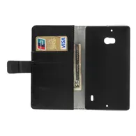 Cover Flip a Portafoglio in Ecopelle per Nokia Lumia 929 930 (Nero)