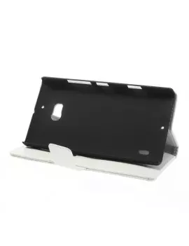 Cover Flip a Portafoglio in Ecopelle per Nokia Lumia 929 930 (Bianco)