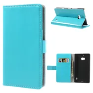 Cover Flip a Portafoglio in Ecopelle per Nokia Lumia 929 930 (Azzurro)