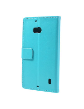Cover Flip a Portafoglio in Ecopelle per Nokia Lumia 929 930 Azzurro