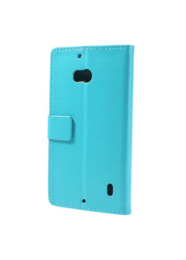 Cover Flip a Portafoglio in Ecopelle per Nokia Lumia 929 930 Azzurro