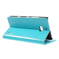 Cover Flip a Portafoglio in Ecopelle per Nokia Lumia 929 930 (Azzurro)
