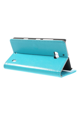 Cover Flip a Portafoglio in Ecopelle per Nokia Lumia 929 930 Azzurro