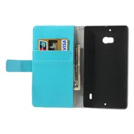 Cover Flip a Portafoglio in Ecopelle per Nokia Lumia 929 930 (Azzurro)