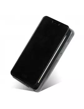 Cover Flip a Portafoglio in TPU ed Ecopelle per Huawei Ascend G630 Nero 5712579007063