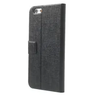 Cover Flip a Portafoglio in Ecopelle e Policarbonato per iPhone 6 6S (Nero)