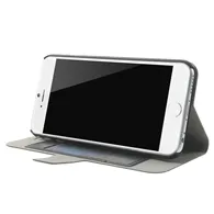 Cover Flip a Portafoglio in Ecopelle e Policarbonato per iPhone 6 6S (Nero)