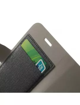 Cover Flip a Portafoglio in Ecopelle e Policarbonato per iPhone 6 4,7 Pollici Nero