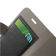 Cover Flip a Portafoglio in Ecopelle e Policarbonato per iPhone 6 6S (Nero)