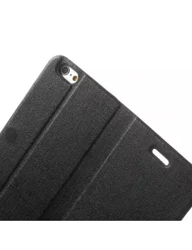 Cover Flip a Portafoglio in Ecopelle e Policarbonato per iPhone 6 4,7 Pollici Nero