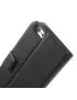 Cover Flip a Portafoglio in Ecopelle e Policarbonato per iPhone 6 4,7 Pollici Nero