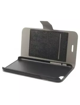 Cover Flip a Portafoglio in Ecopelle e Policarbonato per iPhone 6 4,7 Pollici Nero