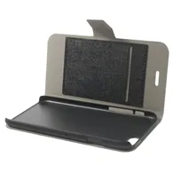 Cover Flip a Portafoglio in Ecopelle e Policarbonato per iPhone 6 6S (Nero)