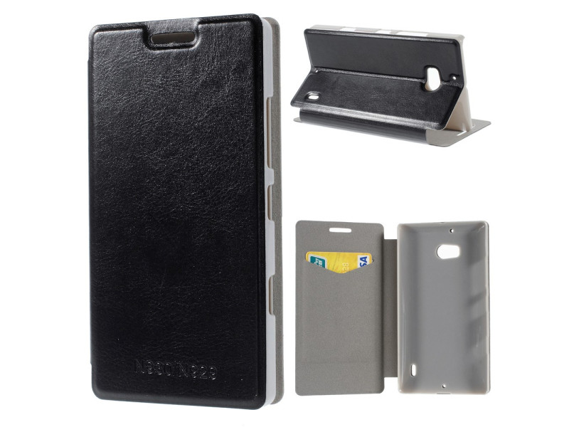 Cover Flip a Portafoglio in Ecopelle per Nokia Lumia 929 930 (Nero) Cover Flip a Portafoglio in Ecopelle per Nokia Lumia 929 930 (Nero)