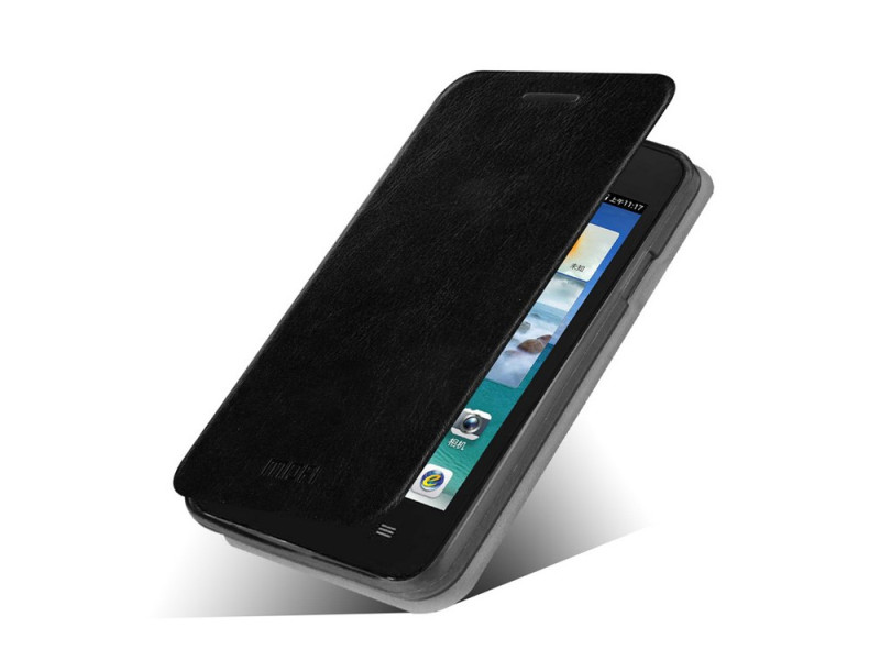 Cover Flip a Portafoglio in Ecopelle per Huawei Ascend Y330 Nero