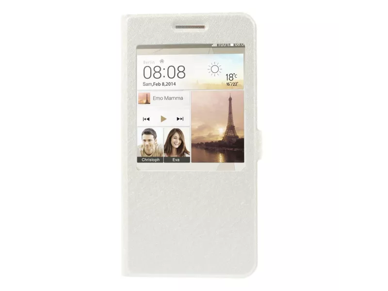 Cover Flip a Portafoglio S-View in Ecopelle per Huawei Ascend G7 Bianco 5712579134424 Cover Flip a Portafoglio S-View in Ecopelle per Huawei Ascend G7 Bianco 5712579134424