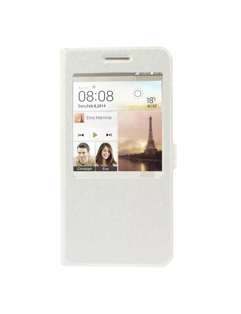 Cover Flip a Portafoglio S-View in Ecopelle per Huawei Ascend G7 Bianco 5712579134424 Cover Flip a Portafoglio S-View in Ecopelle per Huawei Ascend G7 Bianco 5712579134424