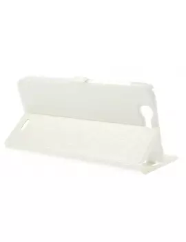 Cover Flip a Portafoglio S-View in Ecopelle per Huawei Ascend G7 Bianco 5712579134424