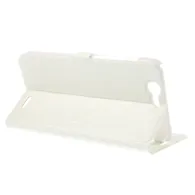 Cover Flip a Portafoglio in Ecopelle S-View per Huawei Ascend G7 (Bianco)