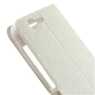Cover Flip a Portafoglio in Ecopelle S-View per Huawei Ascend G7 (Bianco)