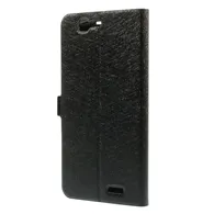 Cover Flip a Portafoglio in Ecopelle S-View per Huawei Ascend G7 (Nero)