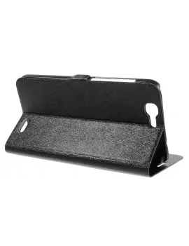 Cover Flip a Portafoglio S-View in Ecopelle per Huawei Ascend G7 Nero 5712579134417