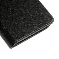 Cover Flip a Portafoglio in Ecopelle S-View per Huawei Ascend G7 (Nero)