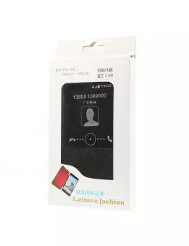 Cover Flip a Portafoglio S-View in Ecopelle per Huawei Ascend G7 Nero 5712579134417