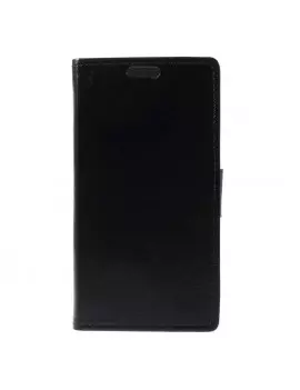 Cover Flip a Portafoglio in Ecopelle per Samsung Galaxy S6 Edge G925 (Nero)