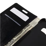 Cover Flip a Portafoglio in Ecopelle per Samsung Galaxy S6 Edge G925 (Nero)