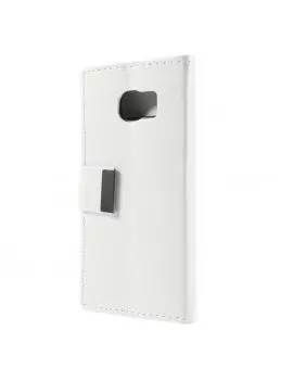 Cover Flip a Portafoglio in Ecopelle per Samsung Galaxy S6 Edge G925 (Bianco)