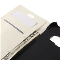 Cover Flip a Portafoglio in Ecopelle per Samsung Galaxy S6 Edge G925 (Bianco)