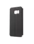 Cover Flip a Portafoglio in Ecopelle Effetto Sabbia per Samsung Galaxy S6 Edge G925 (Nero)