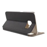 Cover Flip a Portafoglio in Ecopelle Effetto Sabbia per Samsung Galaxy S6 Edge G925 (Nero)