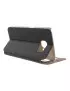 Cover Flip a Portafoglio in Ecopelle Effetto Sabbia per Samsung Galaxy S6 Edge G925 (Nero)